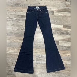 NWOT AGOLDE Dark Indigo Flare Wide-Leg Jeans Size 25